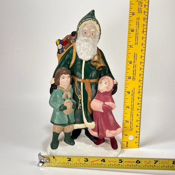 Vtg Old World Santa Claus Provincial Mold Hand Painted Ceramic 90s Christmas - Picture 12 of 14